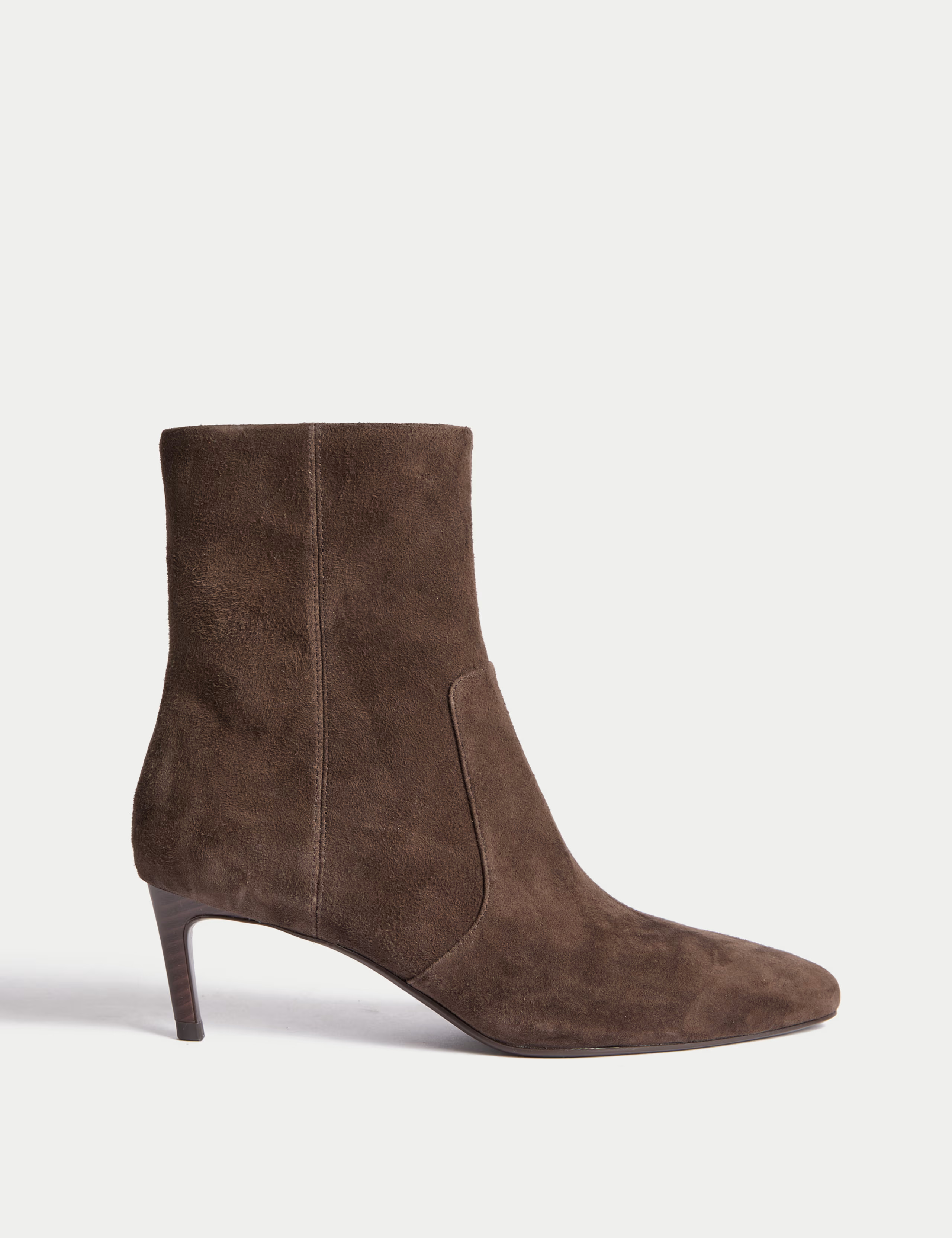 Suede Kitten Heel Pointed Toe Boots | M&S Collection at M&S | Marks & Spencer (UK)