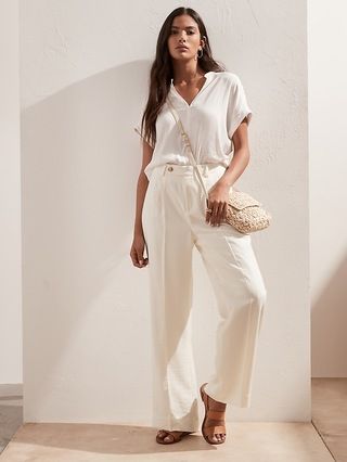 High-Rise Wide-Leg LENZING™ ECOVERO™ Pant | Banana Republic (US)