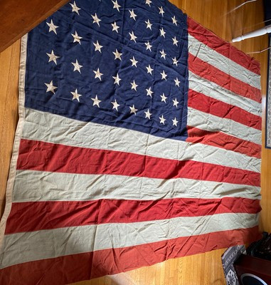 HUGE Vintage 48 Star 7’X 10’ American Flag Annin High Grade Wool WWI-WWII Era | eBay US