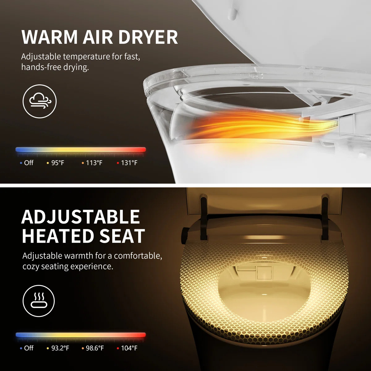 DeerValley Elongated Smart Toilet with Bidet Function, Tankless Design, Foot Kick Auto Flush, and... | Wayfair North America