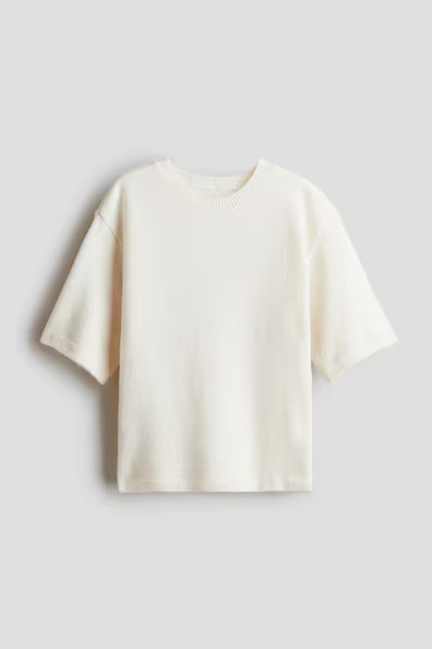 H & M - Knit T-shirt - White | H&M (US + CA)