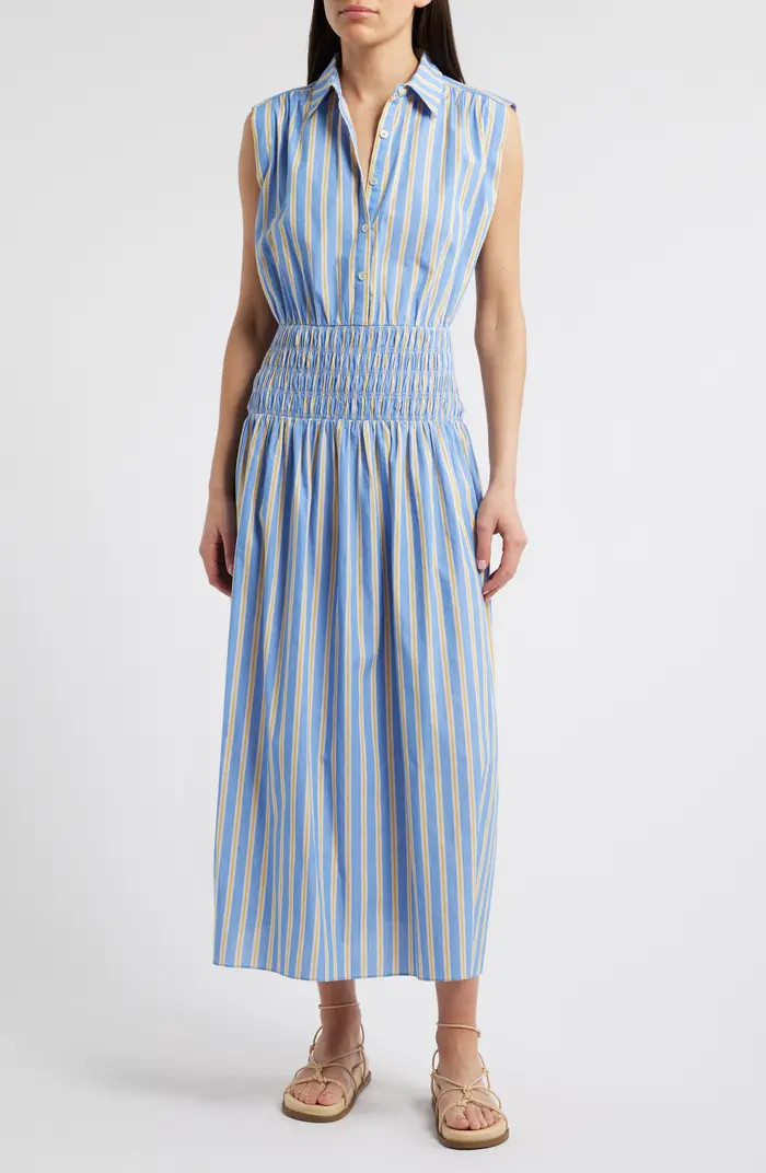 Saylor Edna Stripe Cotton Poplin Shirtdress | Nordstrom | Nordstrom