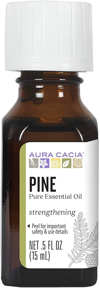 Aura Cacia Pure Pine Essential Oil | 0.5 fl. oz. | Pinus sylvestris | Amazon (US)