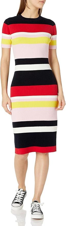 Cable Stitch Women's Ribbed Short Sleeve Dress | Amazon (US)