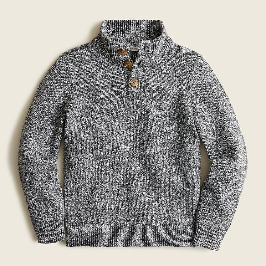 Boys' button-collar cotton sweater | J.Crew US