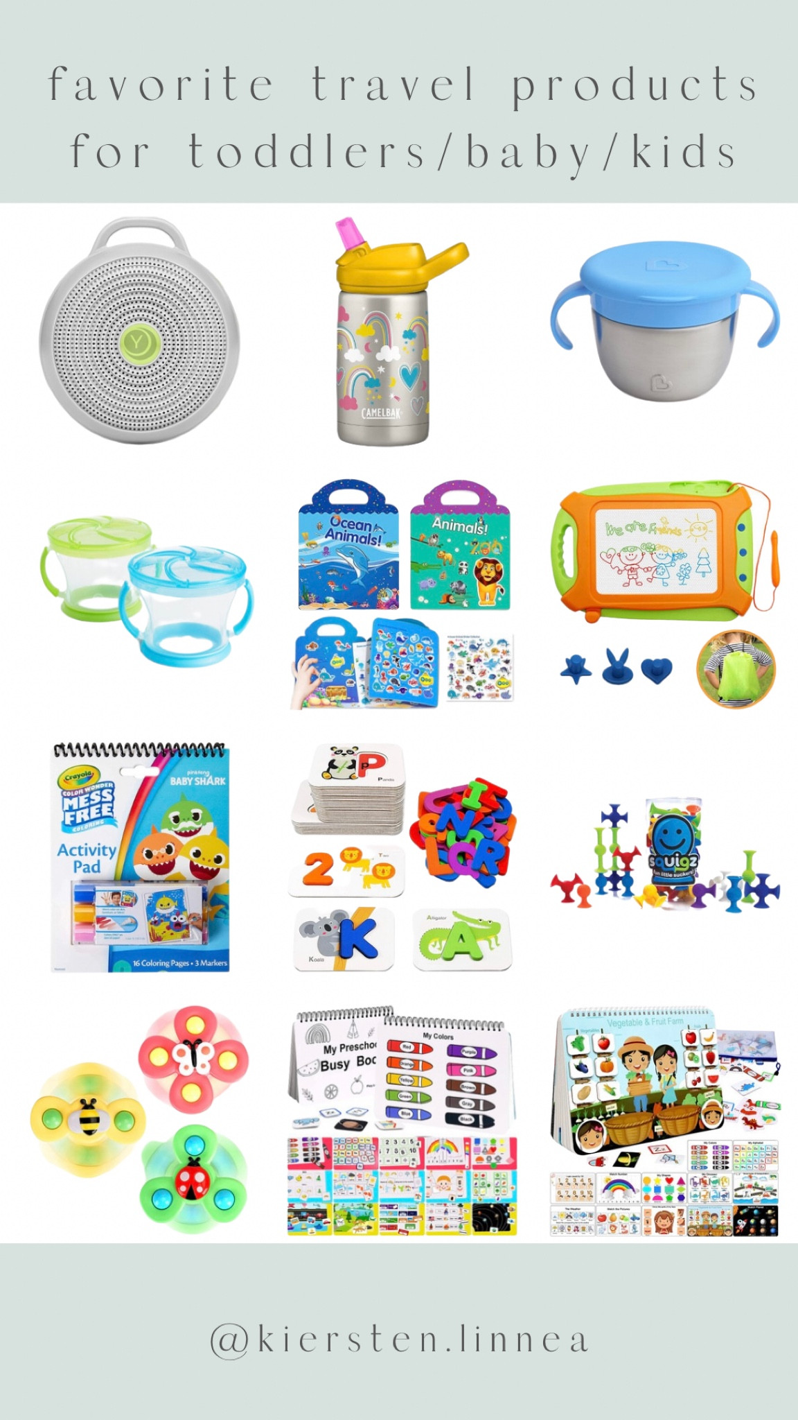 Travel must haves for babies, toddlers & kids. These have been our favorite non screen travel favorites! From ages 6 months all the way to age 4! Whether car or plane, make sure to snag some of these for your next trip! 

#LTKSeasonal #LTKtravel #LTKFind