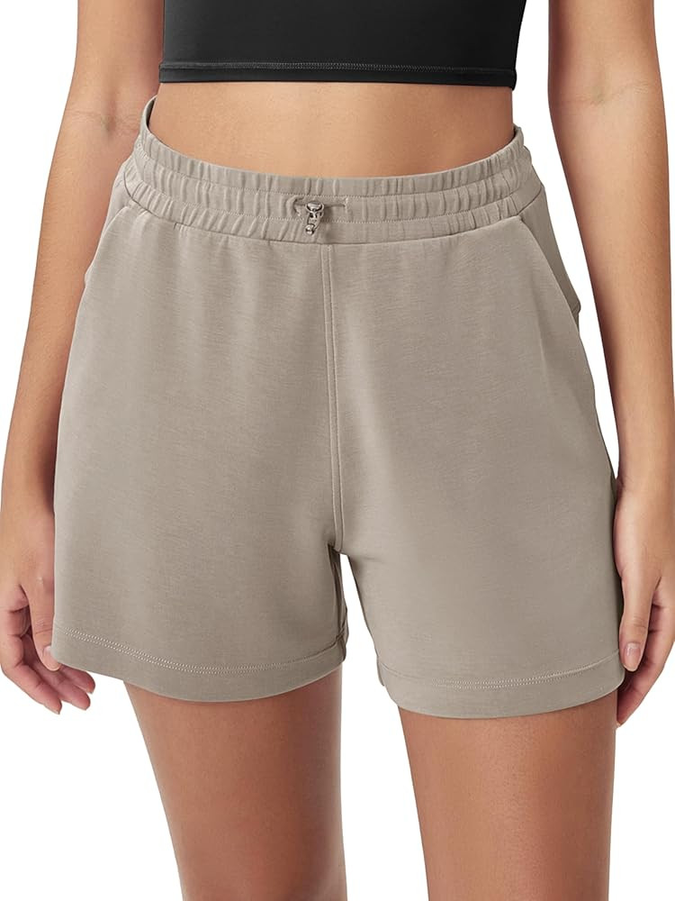 ODODOS Modal Soft Relaxed Shorts for Women Adjustable Shockcord High Waist Casual Shorts with Poc... | Amazon (US)