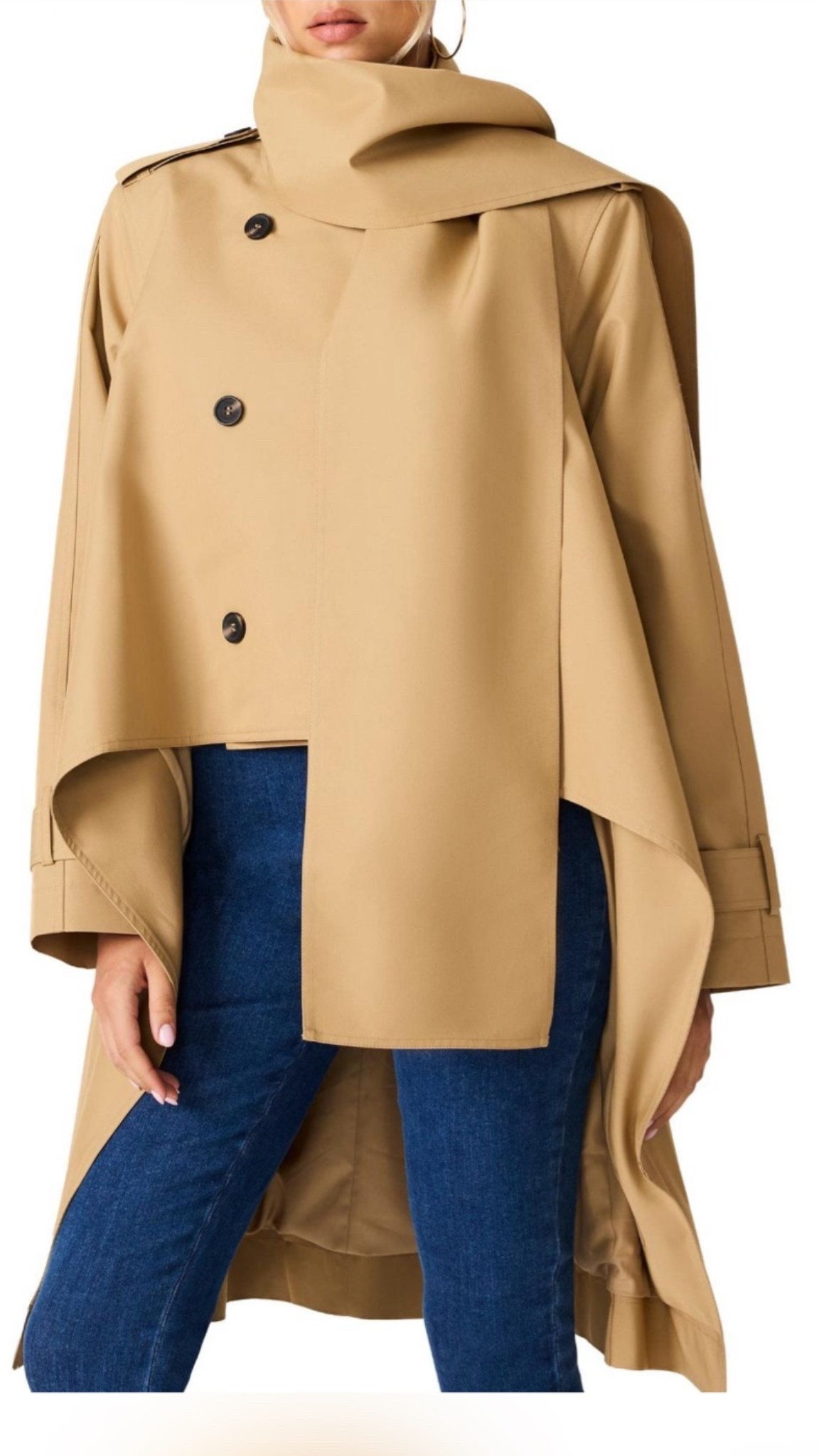 Wait… when did their clothes get this good?

We already know Steve Madden for the shoes, but the apparel has been hitting lately. This trench is proof. A modern, sophisticated take on a classic with a dramatic cape silhouette, high-low hem and funnel neck that gives trendy and timeless all at once.
This is your sign to check the whole site instead of going straight to the footwear.

#LTKootd #LTKWorkwear #LTKgrwm