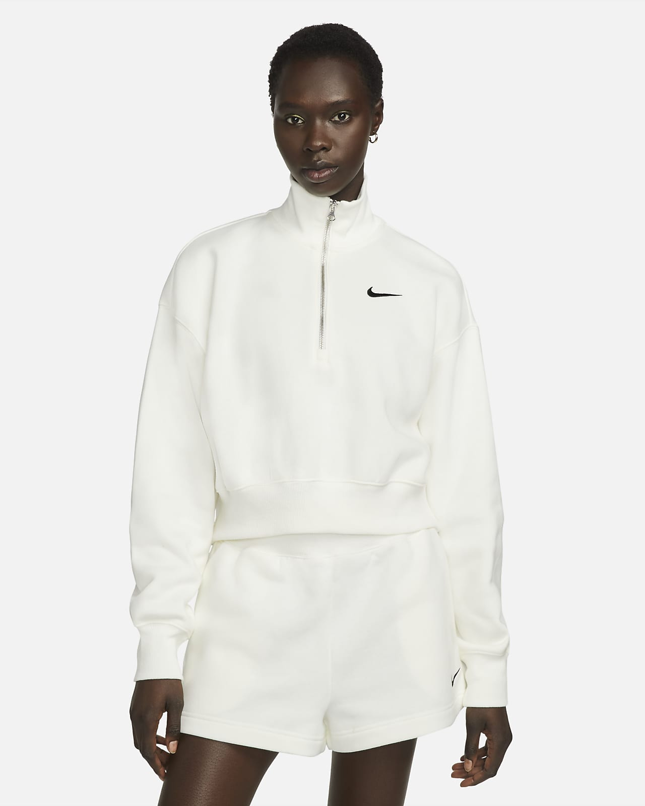 Women's Oversized 1/2-Zip Crop Sweatshirt | Nike (US)