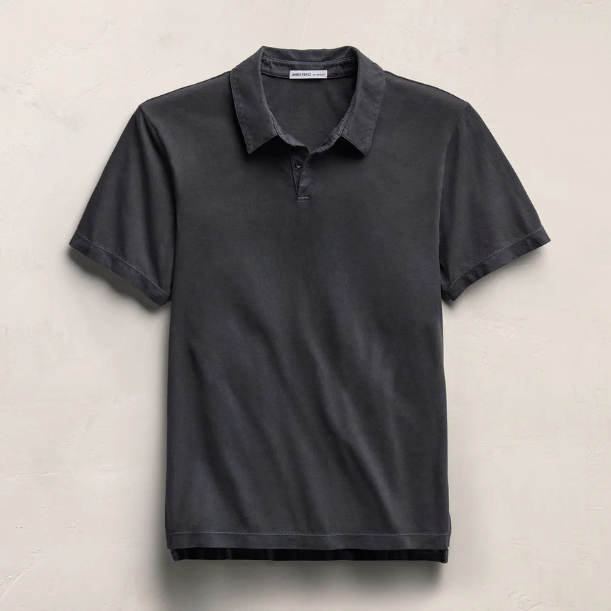 Sueded Jersey Polo - Blue Noir Pigment | James Perse (US)