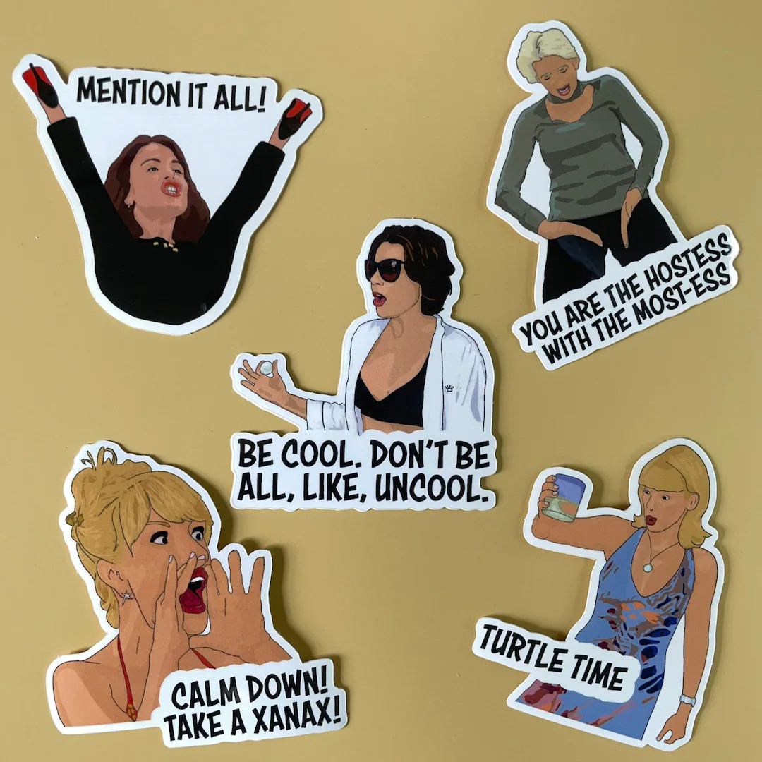 Real Housewives of New York Vinyl Sticker Pack of 15 - Waterproof - Dishwasher Safe - Outdoor - E... | Etsy (US)