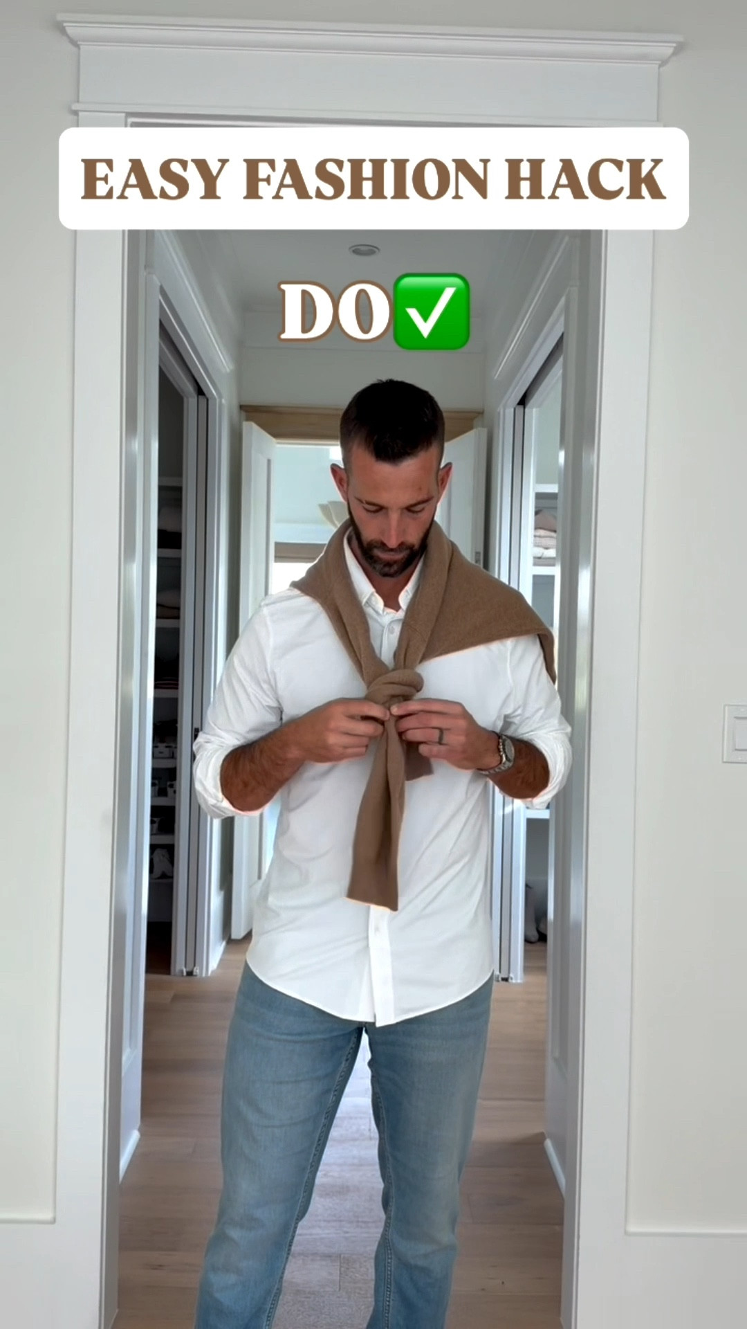 If you struggle with styling your sweaters over your shoulders, check out this 20 second styling tip  

#LTKMens #LTKOver40 #LTKootd