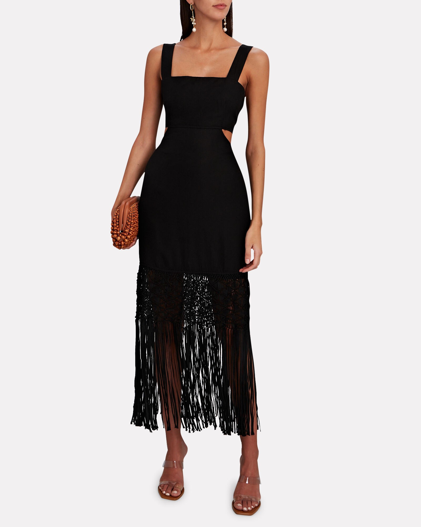 Ally Macramé-Trimmed Midi Dress | INTERMIX