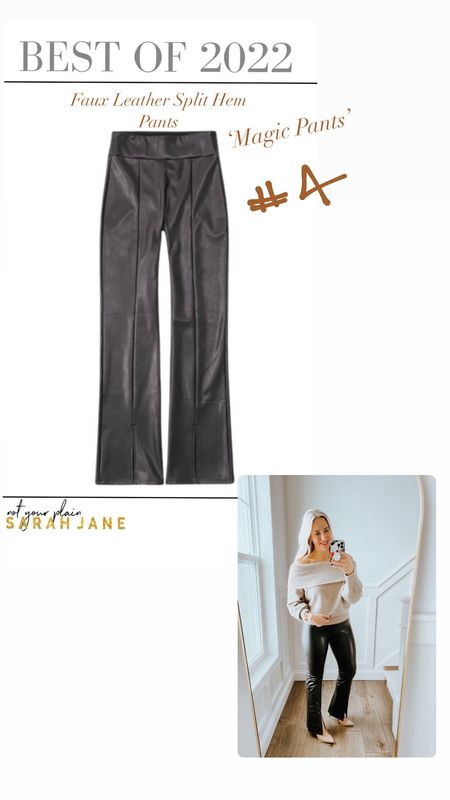 The most flattering faux leather split hem pants. Abercrombie and Fitch. 



#LTKstyletip #LTKunder100