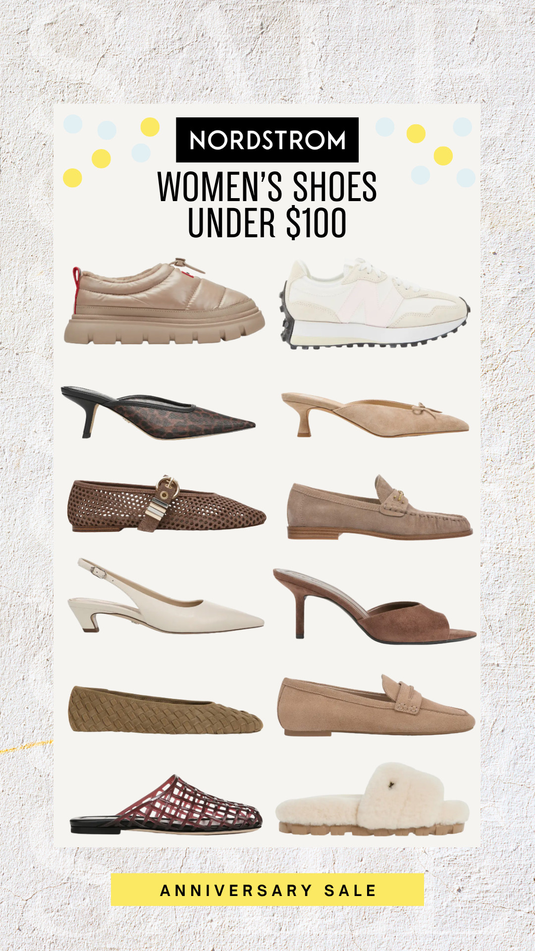 The Nordstrom Anniversary Sale is the perfect time to update your shoe collection. From everyday sneakers to classic loafers and versatile heels, these are the pairs you'll reach for all season.

women's shoes, Nordstrom Anniversary Sale, fall shoes, everyday sneakers, ballet flats, loafers, kitten heels, neutral shoes, casual shoes, wardrobe staples

#LTKOver40 #LTKSaleAlert