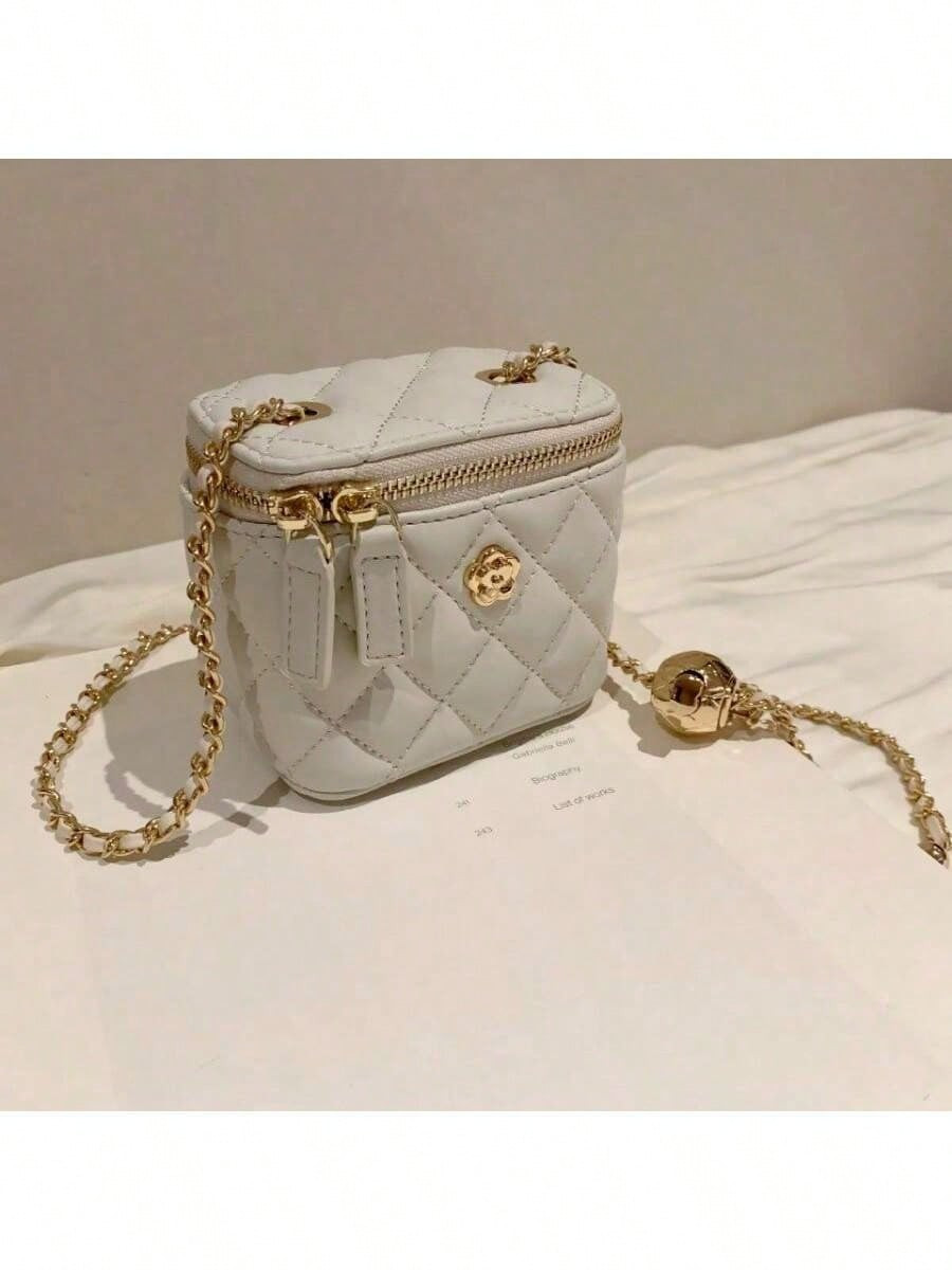 TrendsCamellia Rhombic Chain Box Storage Bag Small Bag Women's Winter Mini Shoulder Crossbody Bag... | SHEIN