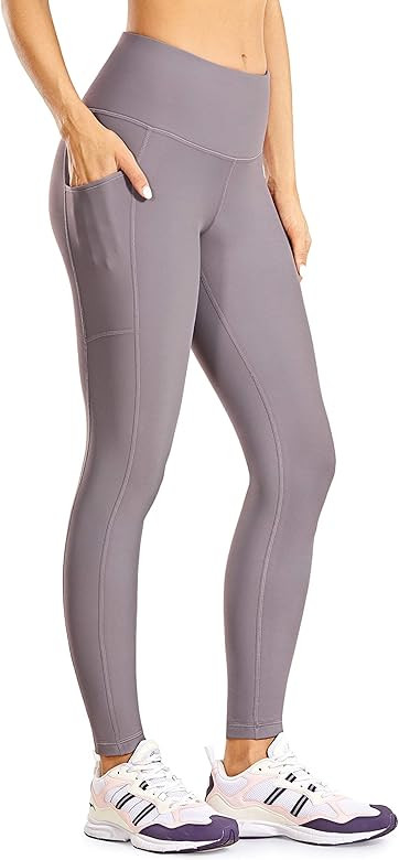 CRZ YOGA Women's Thermal Fleece Lined Leggings 25 Inches - High Waisted Winter Workout Yoga Pants... | Amazon (US)