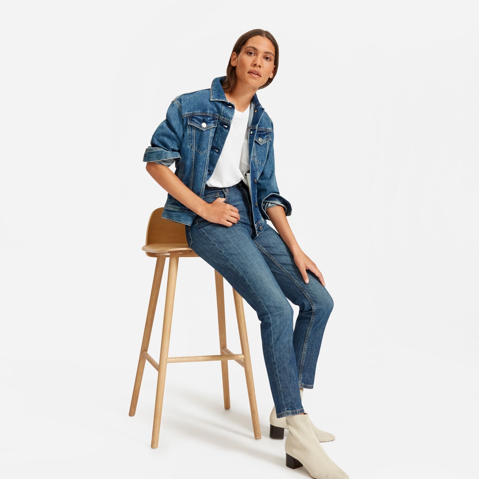 Women's Cheeky Straight Jean by Everlane in Faded Indigo Wash, Size 24 | Everlane
