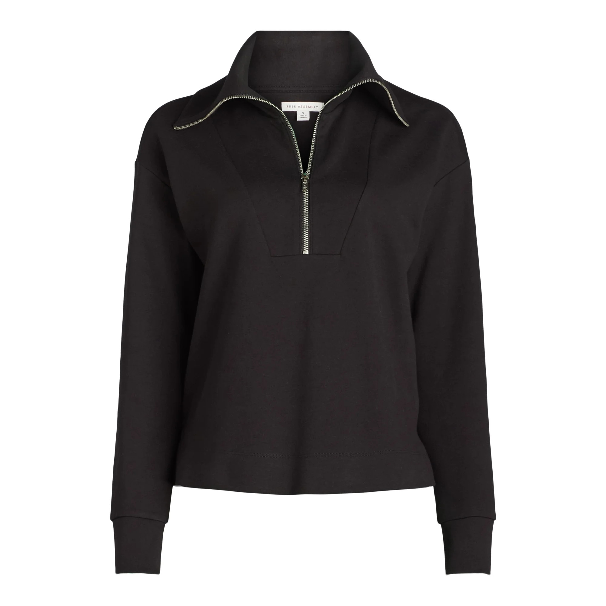 Free Assembly Women's Half Zip Pullover Sweatshirt, Sizes XS-XXL | Walmart (US)