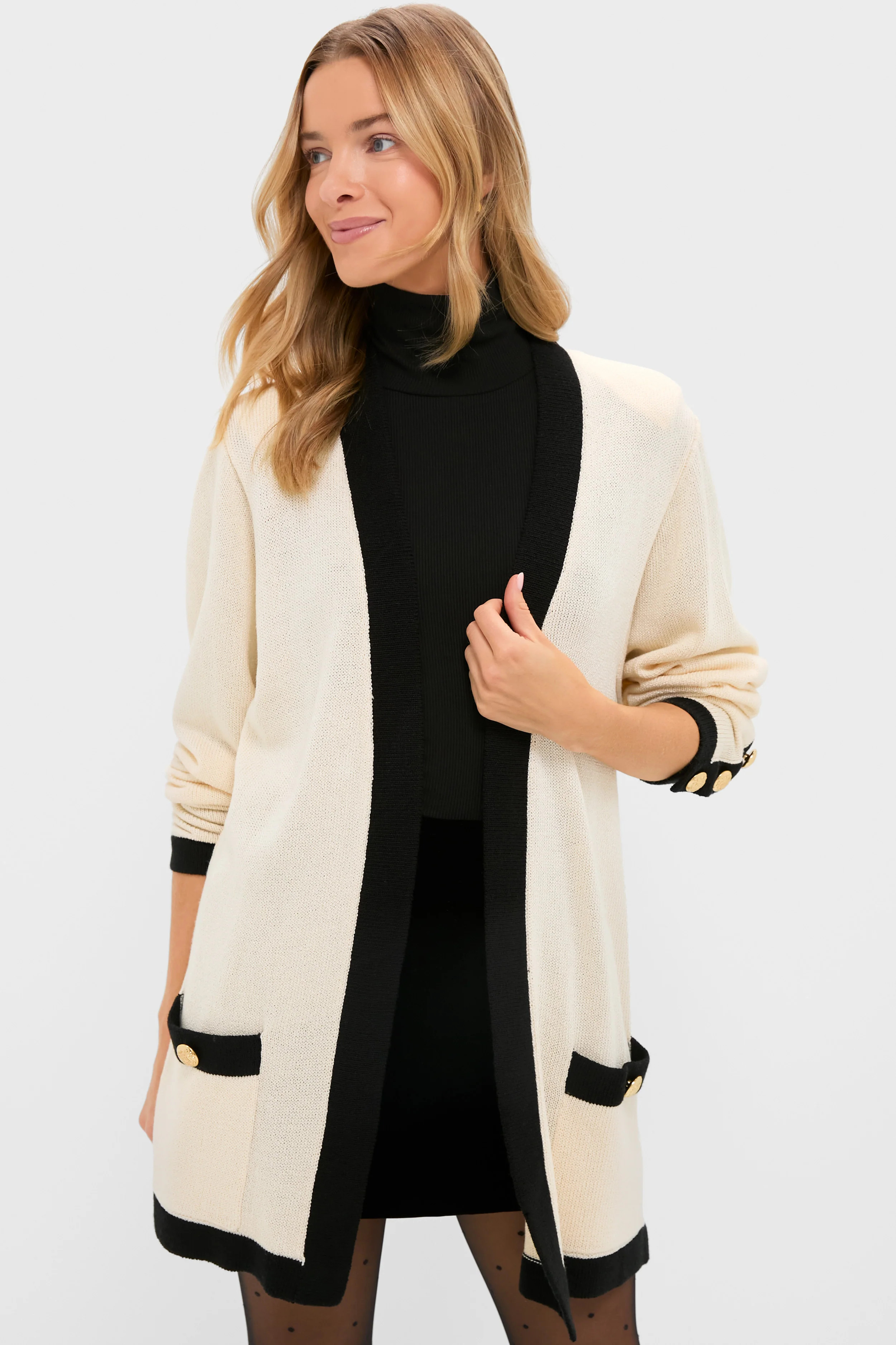 Cream and Black Georgie Sweater | Tuckernuck (US)