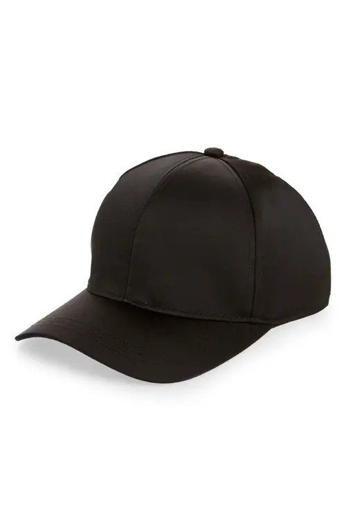 LITA by Ciara Satin Baseball Cap in Black at Nordstrom | Nordstrom