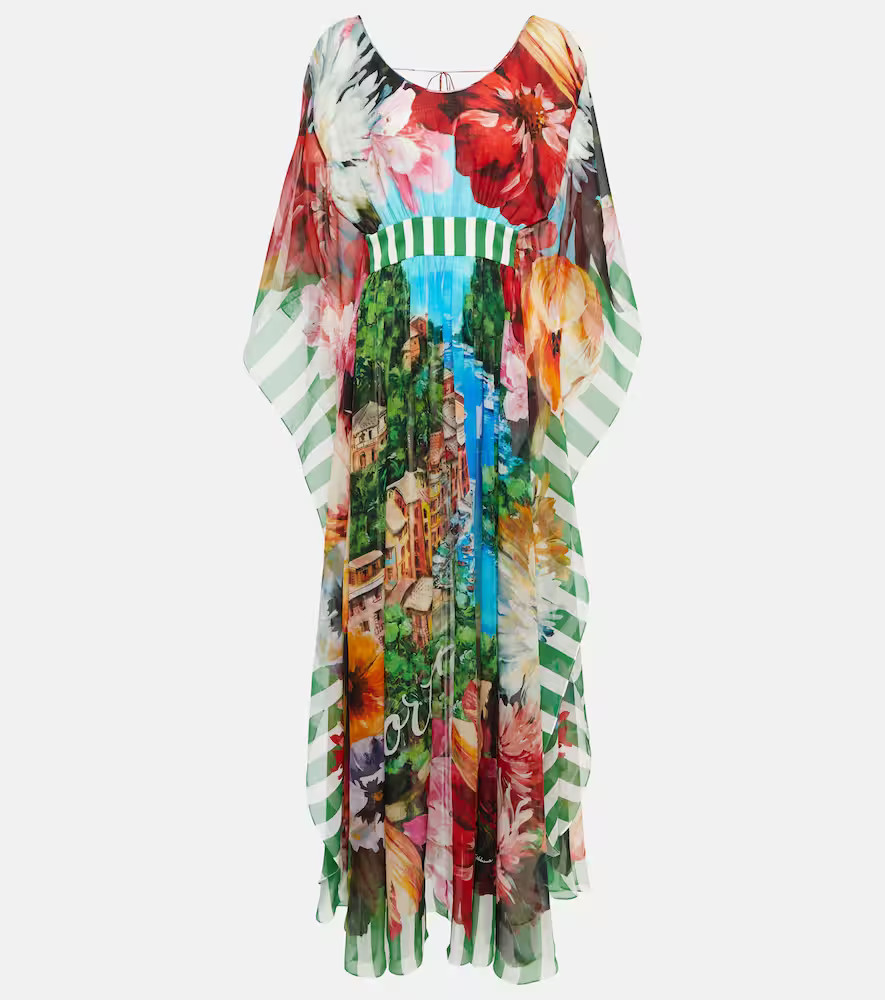 Dolce&Gabbana Portofino printed silk chiffon gown | Mytheresa (UK)