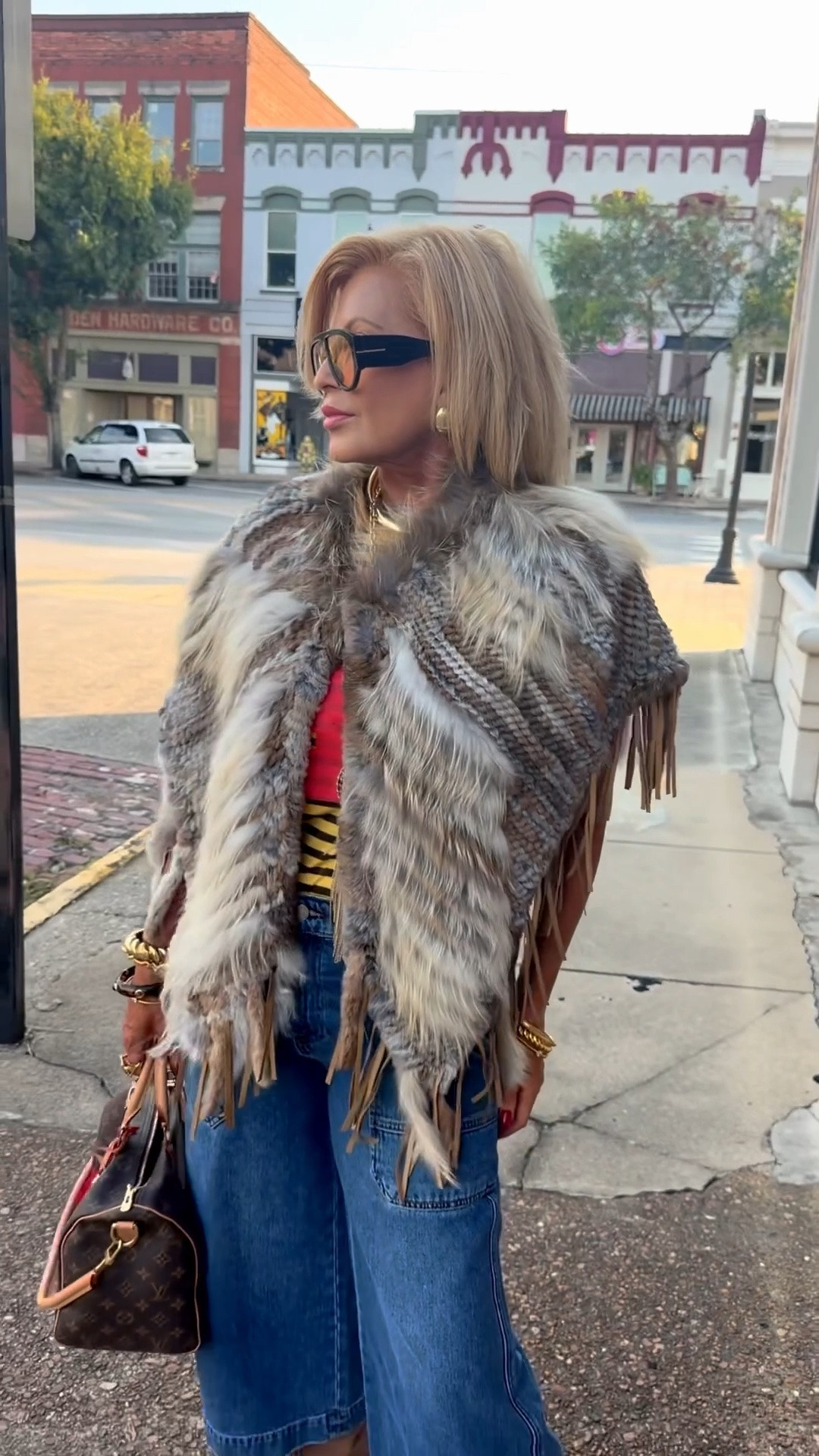 My poncho is one size & just beautiful.  I can’t say enough about these culottes & a great alternative to a skirt.  I’m wearing a size 27 & they have stretch.  I sized up in my graphic tee to a lg

#LTKdayinmylife #LTKSeasonal #LTKvlog