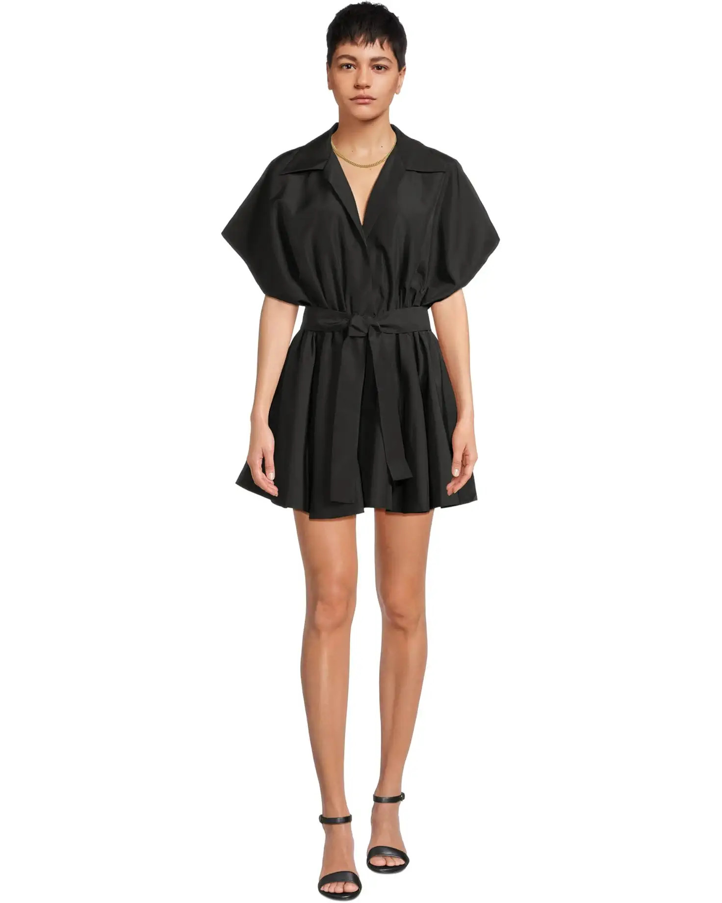 Super Oversized Sleeveless Boyfriend Neck Shirt Flared Mini Dress | Zappos