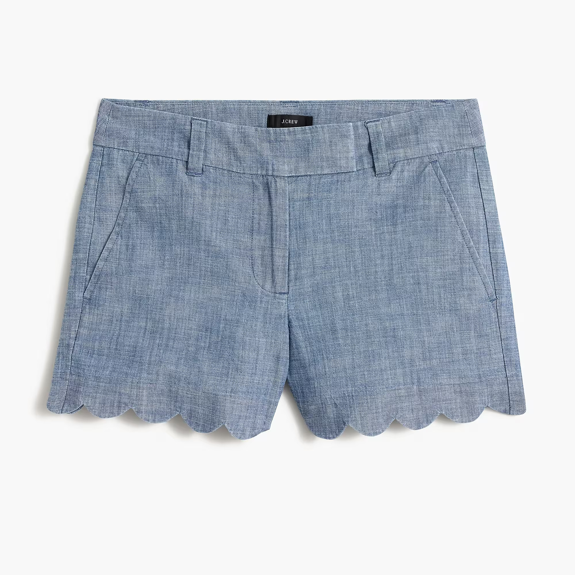 Chambray short with scalloped hem | J.Crew Factory