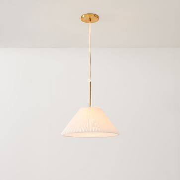 Sculptural Fabric Pleated Cone Pendant | West Elm (US)