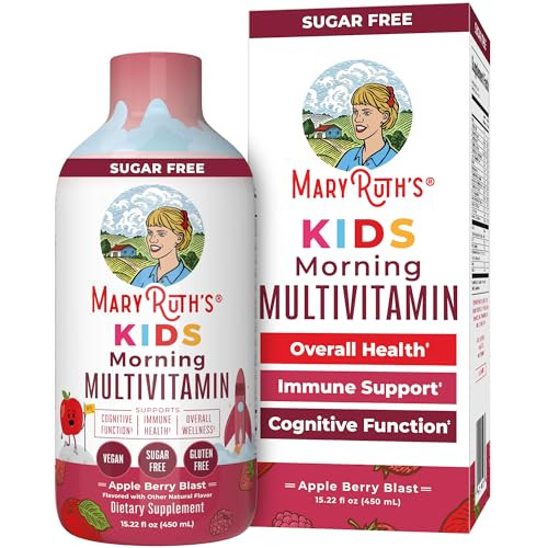 Kids Liquid Morning Multivitamin by MaryRuth's | Kids Multivitamin | Immune Support Supplement | Multivitamin for Kids | Vitamin C | Vitamin D | Essential Nutrients | Vegan | 15.22 fl oz | Amazon (US)