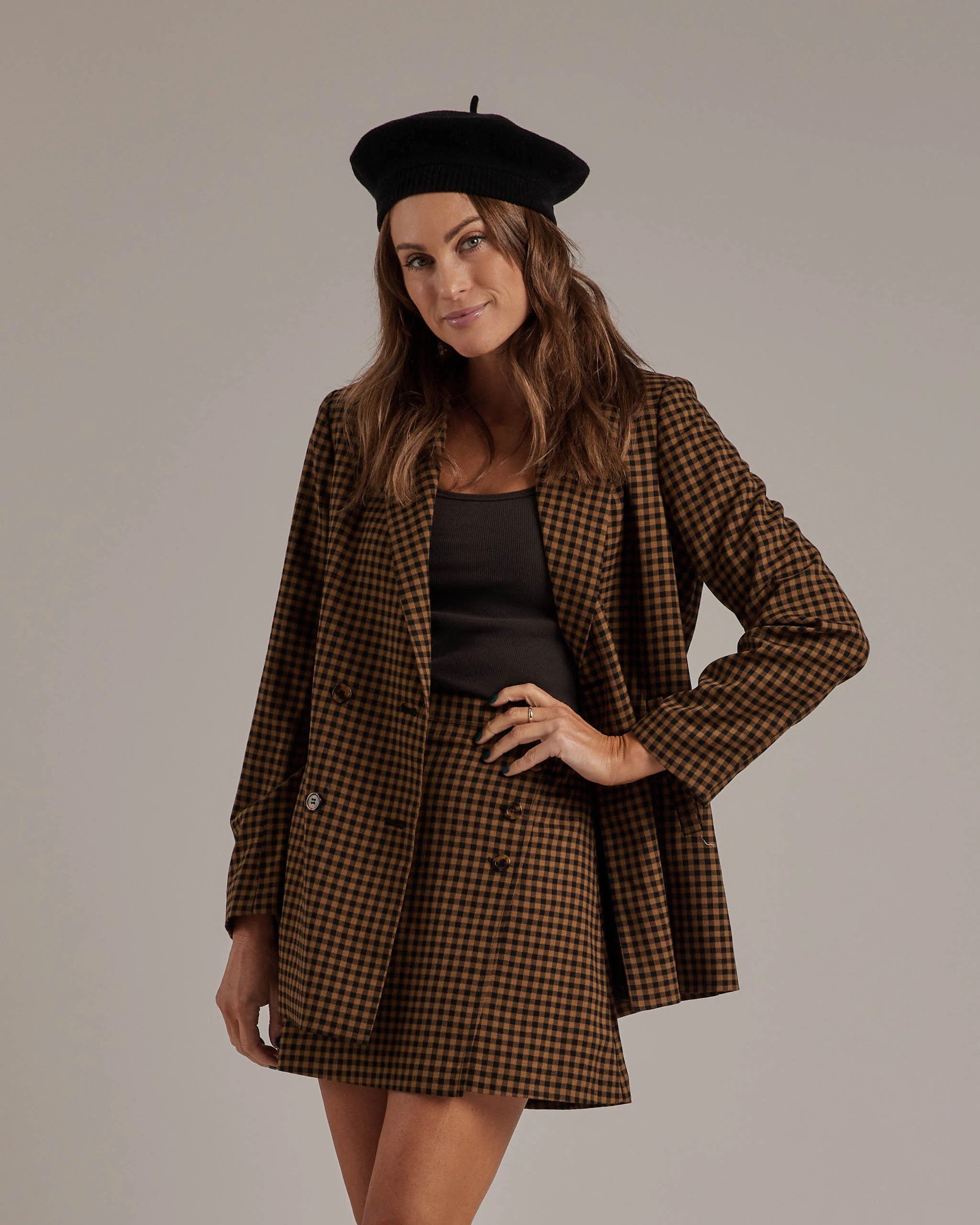 plaid mini skirt | chartreuse plaid | Rylee + Cru