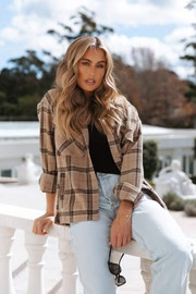 Avis Jacket - Brown Check | Petal & Pup (US)