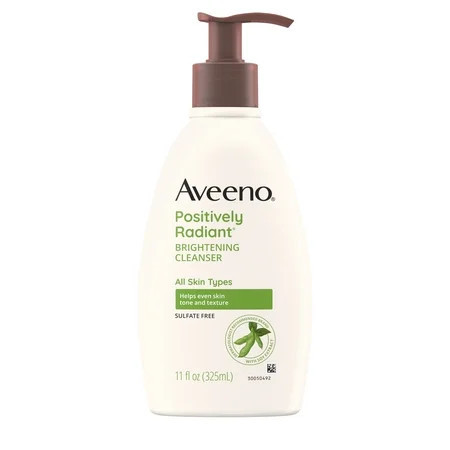 Aveeno Positively Radiant Brightening Cleanser, Soy Extract, 11 fl. oz | Walmart (US)