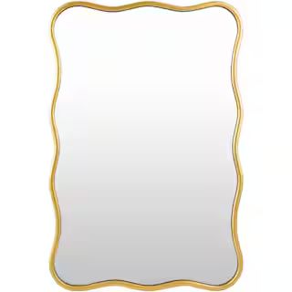 Yumi 36 in. x 24 in. Gold Framed Decorative Mirror S00161092421 - The Home Depot | The Home Depot