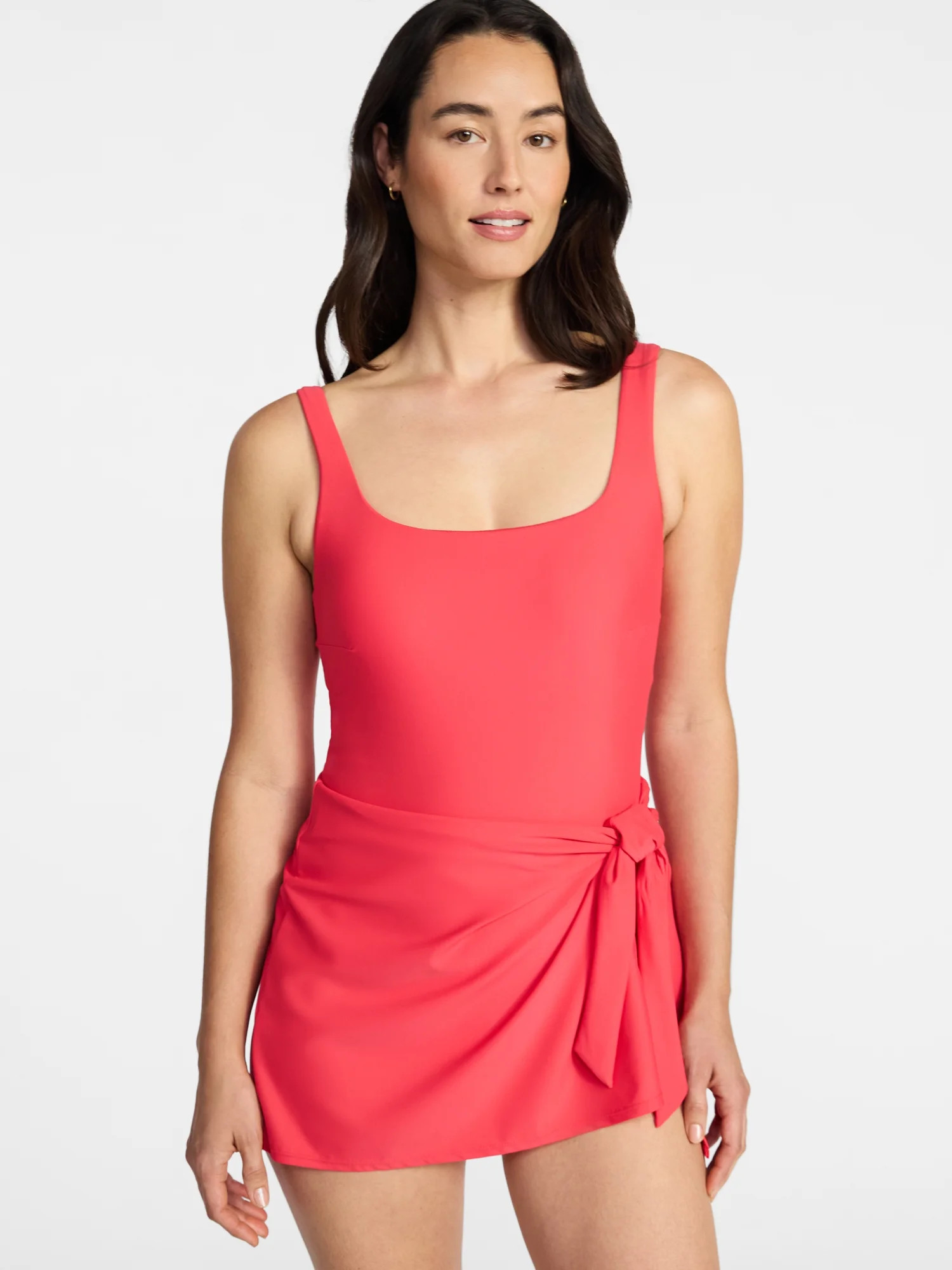 Time and Tru Women's and Women's Plus Size Wrap Swim Dress, Sizes XS-3X | Walmart (US)