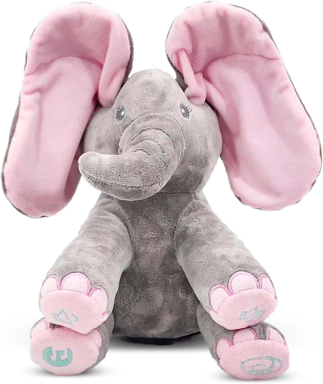 Dimple Kaia Peek-A-Boo Elephant, Interactive Singing Plush Toy, Moving Ears | Amazon (US)
