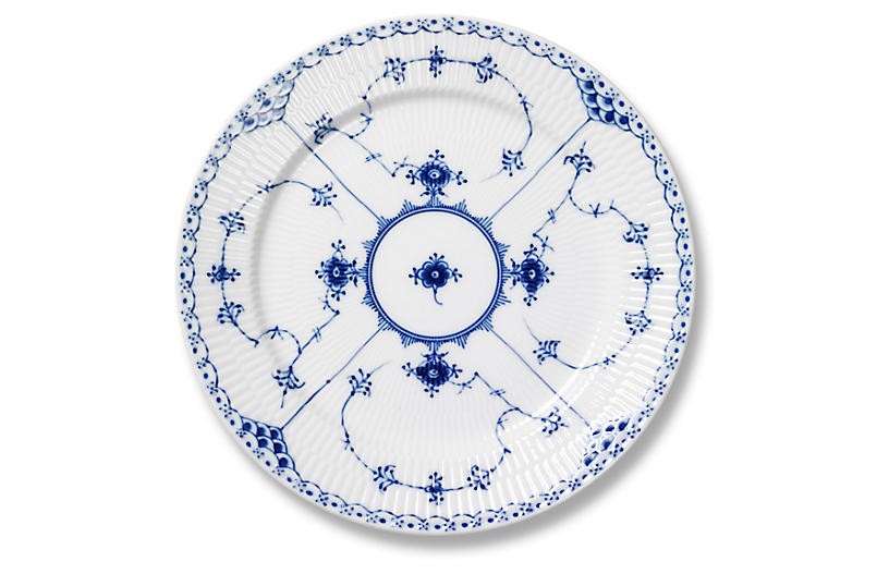 Half Lace Dessert/Salad Plate, Blue | One Kings Lane