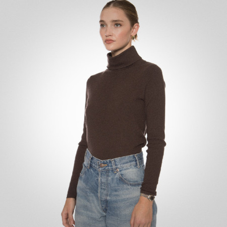 90's Classic Turtleneck Sweater- Espresso | EllandEmm