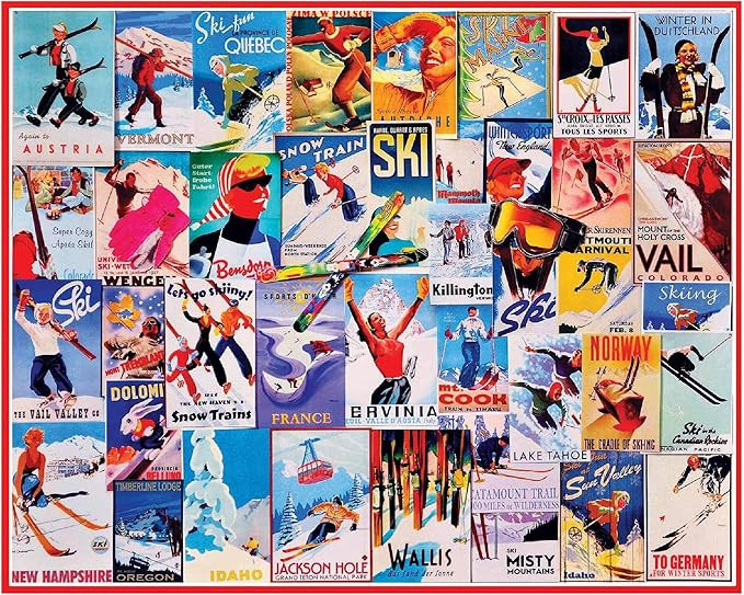 White Mountain Puzzles Ski Posters - 1000 Piece Jigsaw Puzzle | Amazon (US)