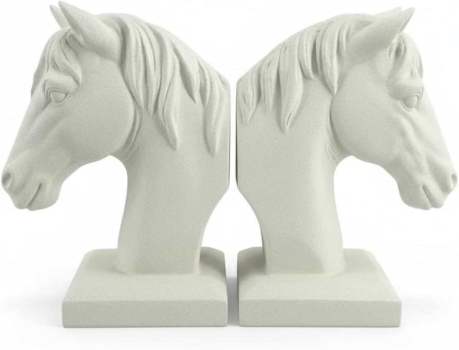 Comfy Hour Horse Head Decorative Bookends, 7" Unique Antique Farmhouse Equestrian Statues for She... | Amazon (US)