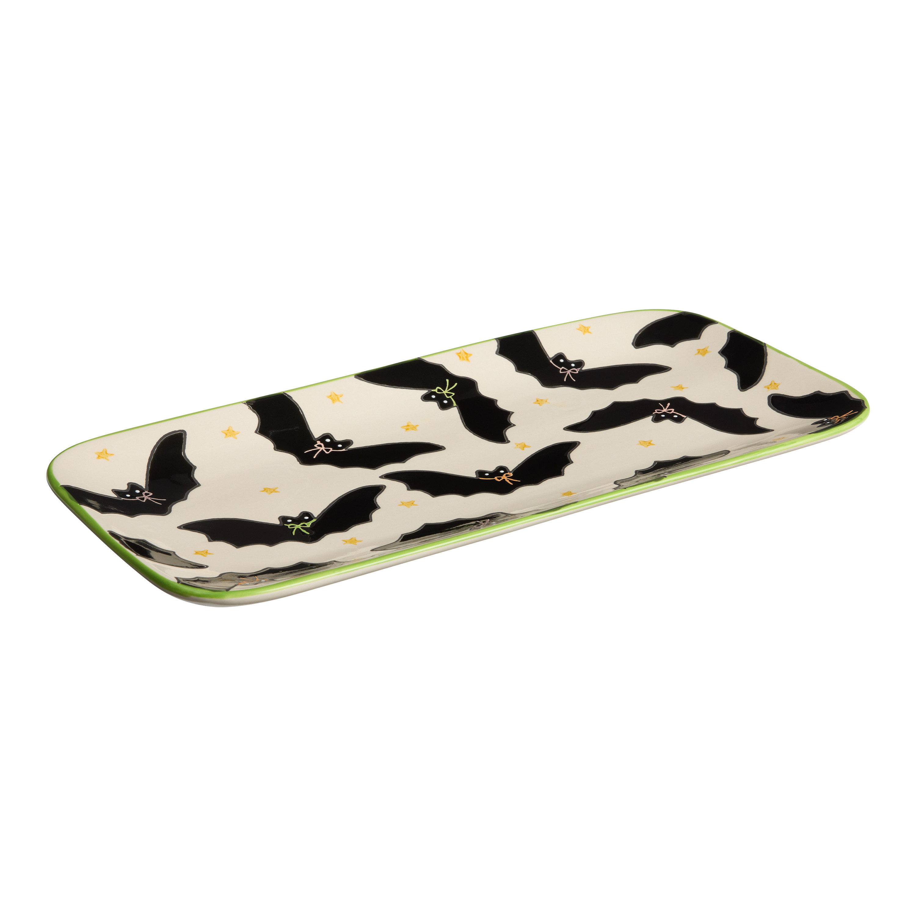 Multicolor Bat and Bow Hand Painted Serving Platter | World Market