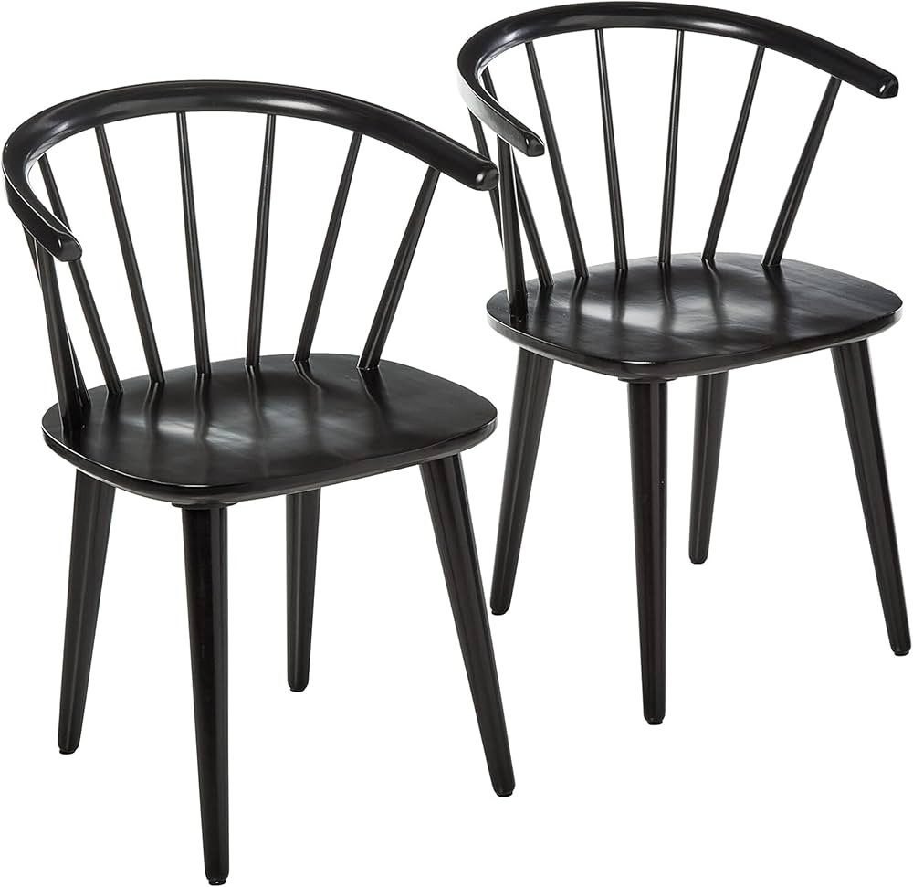 Target Marketing Systems Florence Wooden Dining Chairs Set of 2 with Low Windsor Spindle Back, Ru... | Amazon (US)
