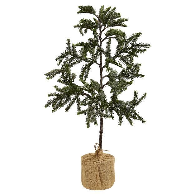 Iced Pine Tree with Burlap Base - (3") | Target