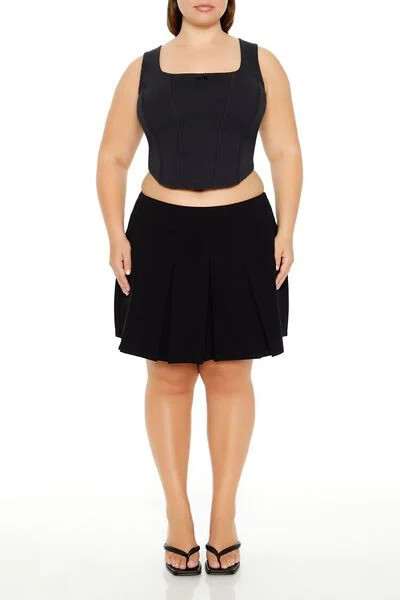 Plus Size Pleated Mini Skirt | Forever 21