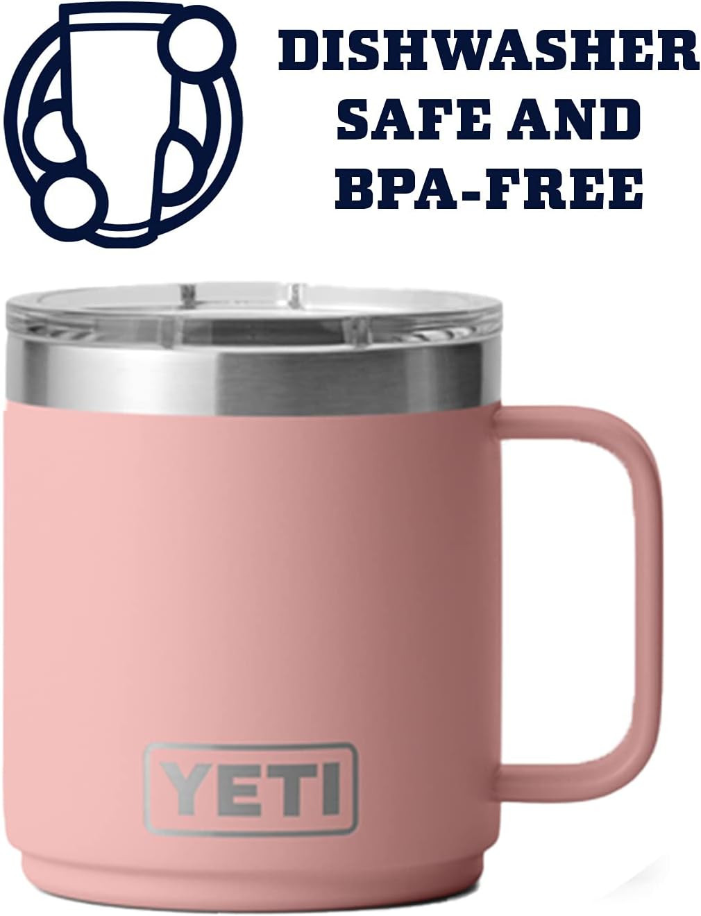 YETI Rambler 10 oz Stackable Mug, Vacuum Insulated, Stainless Steel with MagSlider Lid | Amazon (US)