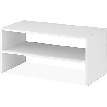 Whitmor - 6424-8080-WHT-BB Wood Stackable 2-Shelf Shoe Rack, 24 INCH, White | Amazon (US)
