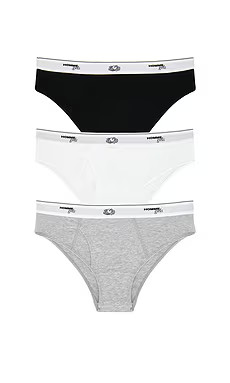 HOMMEgirls X Fruit Of The Loom Bikini Brief 3-pack in Black, Heather Grey, And White from Revolve... | Revolve Clothing (Global)