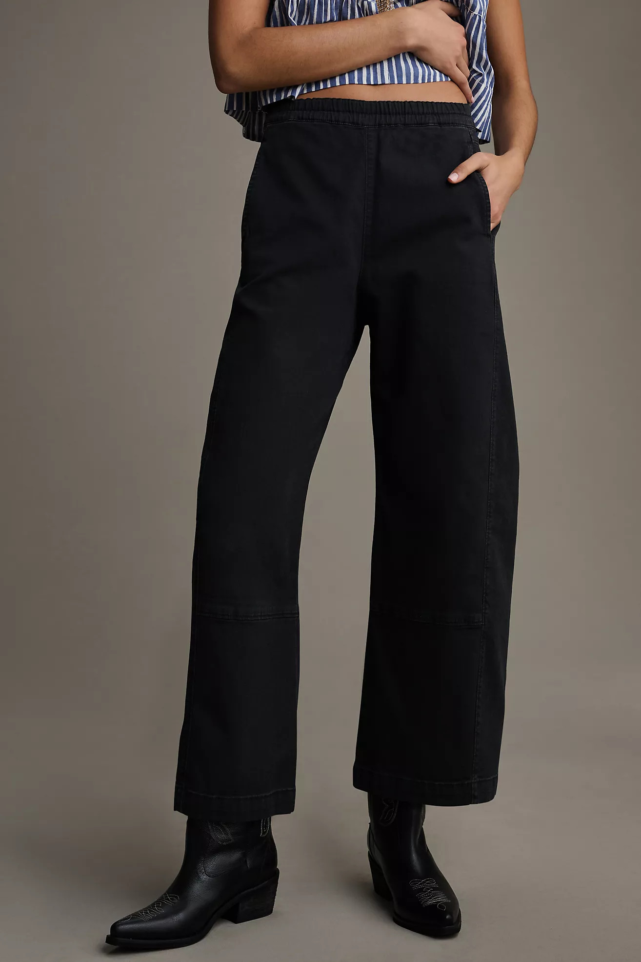 The Izzie Relaxed Pull-On Barrel Pants by Pilcro | Anthropologie (US)