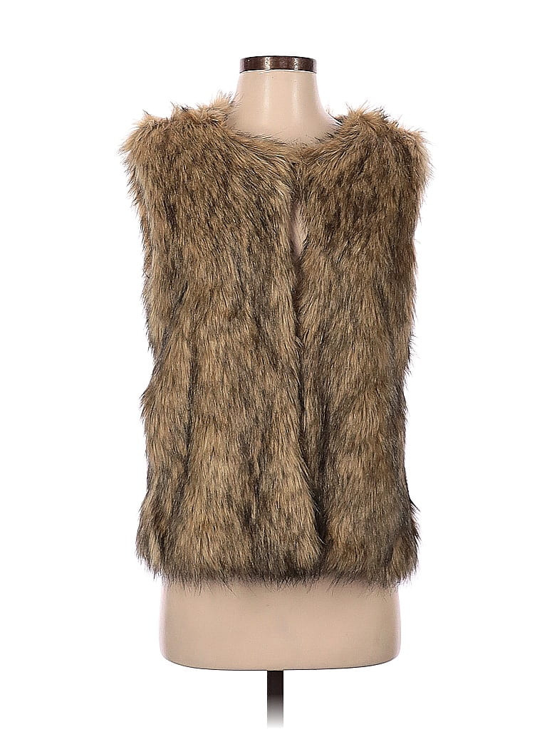 Tanming 100% Polyester Tan Faux Fur Vest Size S - 71% off | thredUP